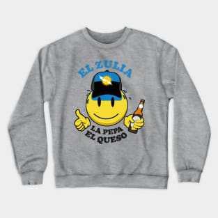 Happy face say El zulia la pepa del Queso! Crewneck Sweatshirt